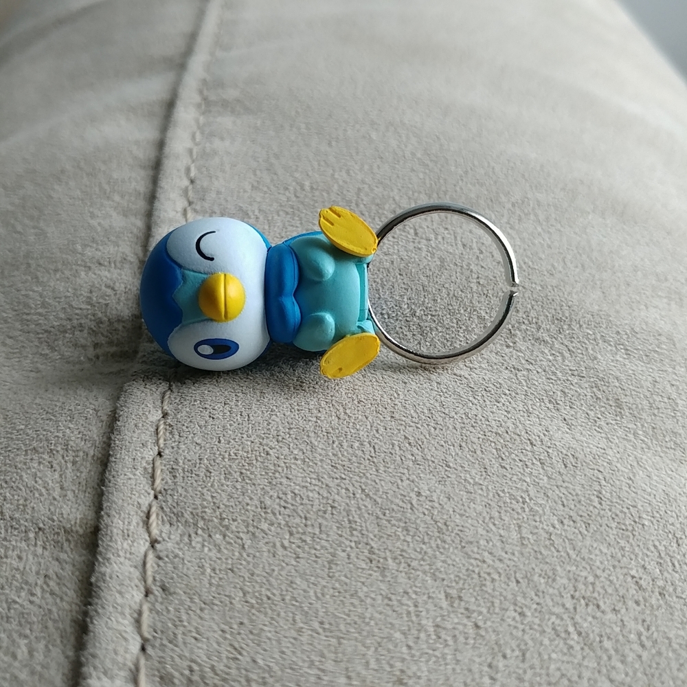 Pokemon Piplup Ring vinyl ring with pokeball